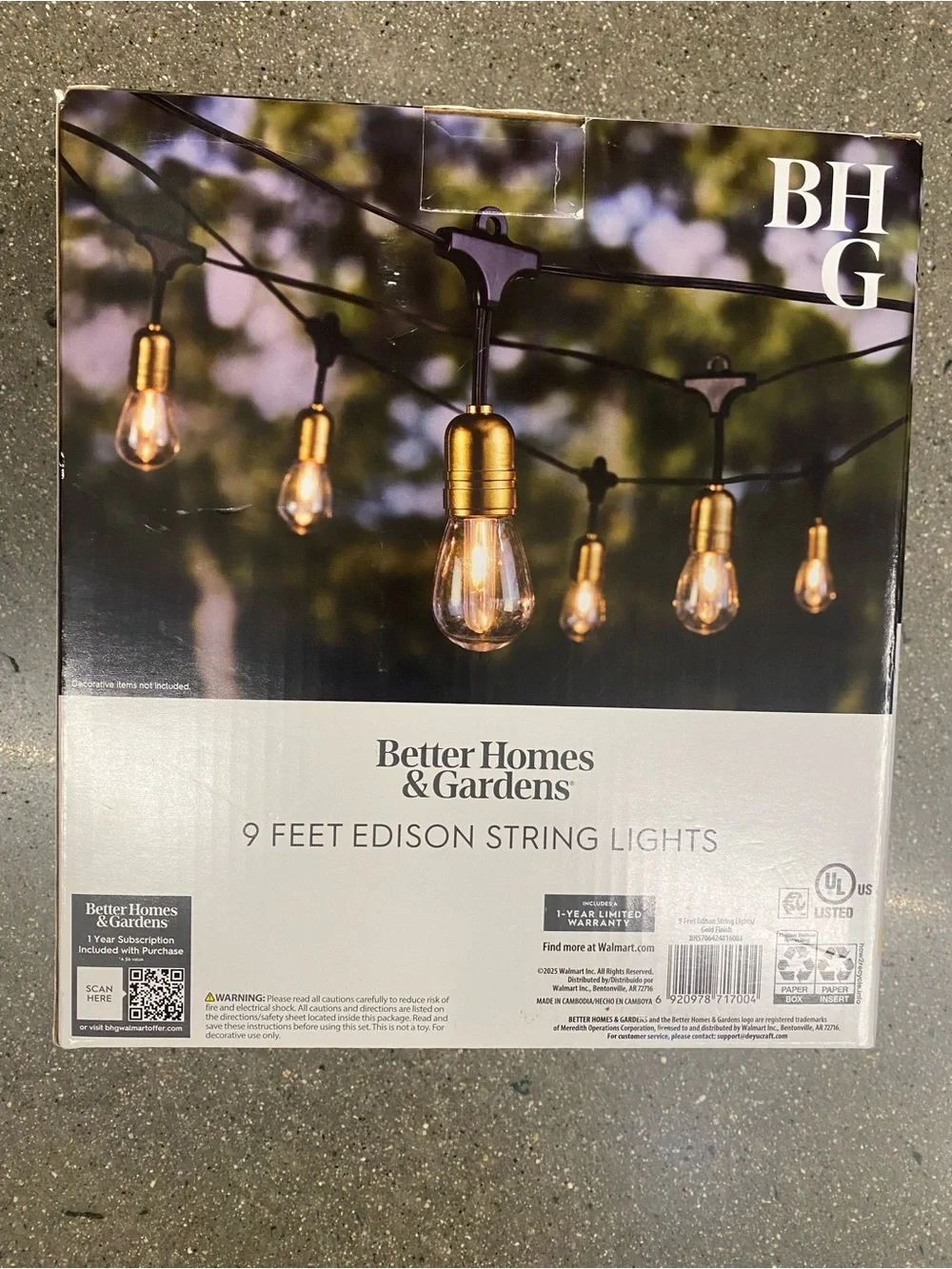 Better Homes And Gardens Gold Edison Patio String Lights